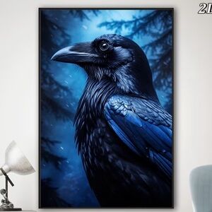 Blue Raven Wall Art